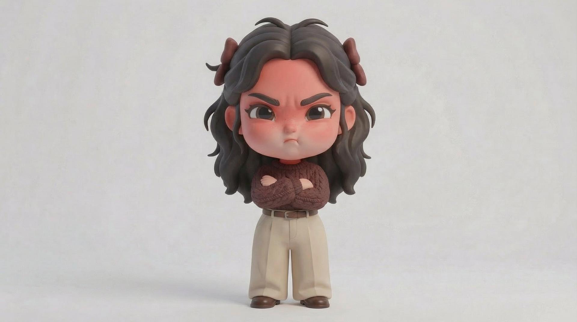 Angry Pouting Character