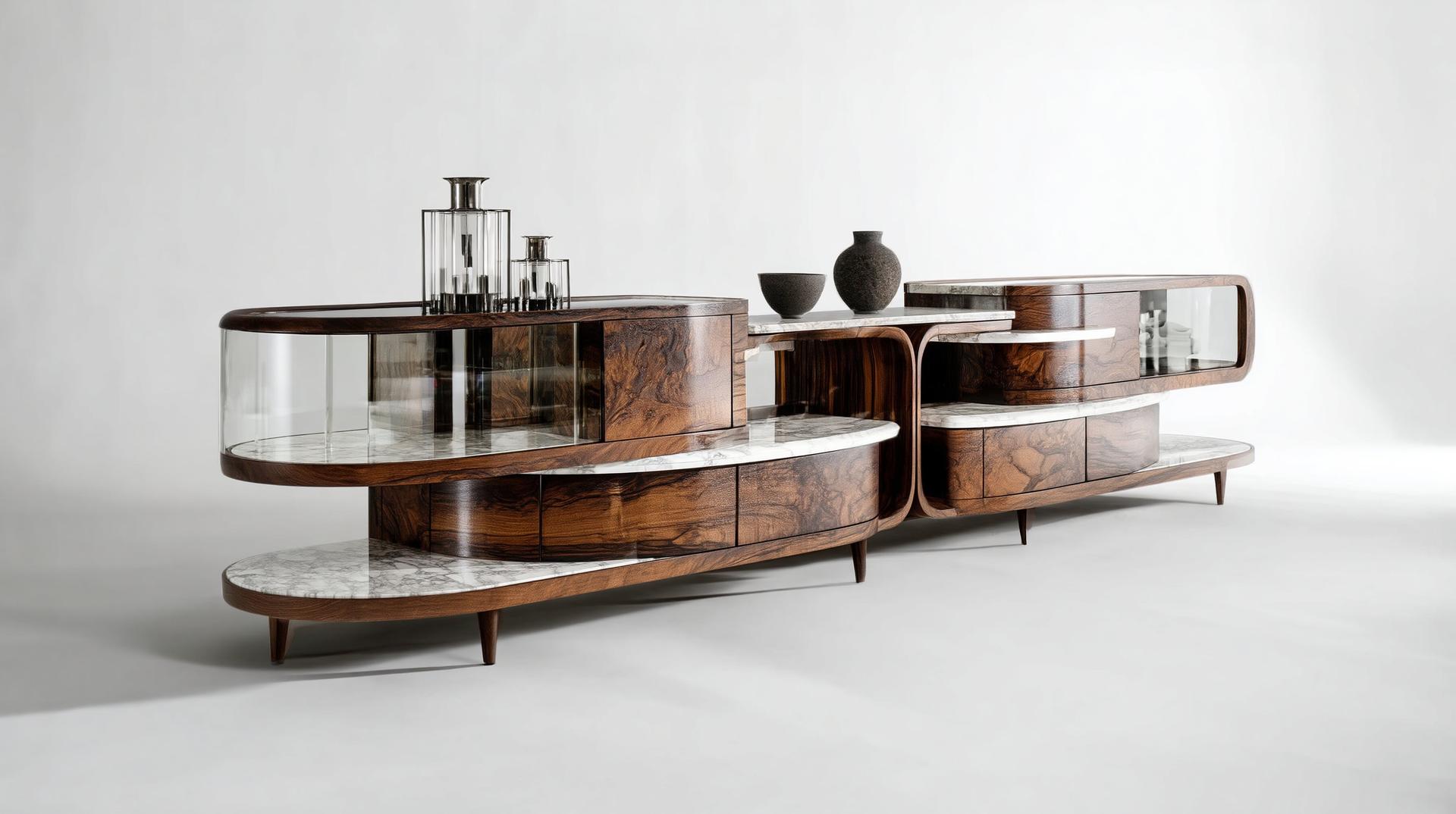 Layered Sculptural Credenza
