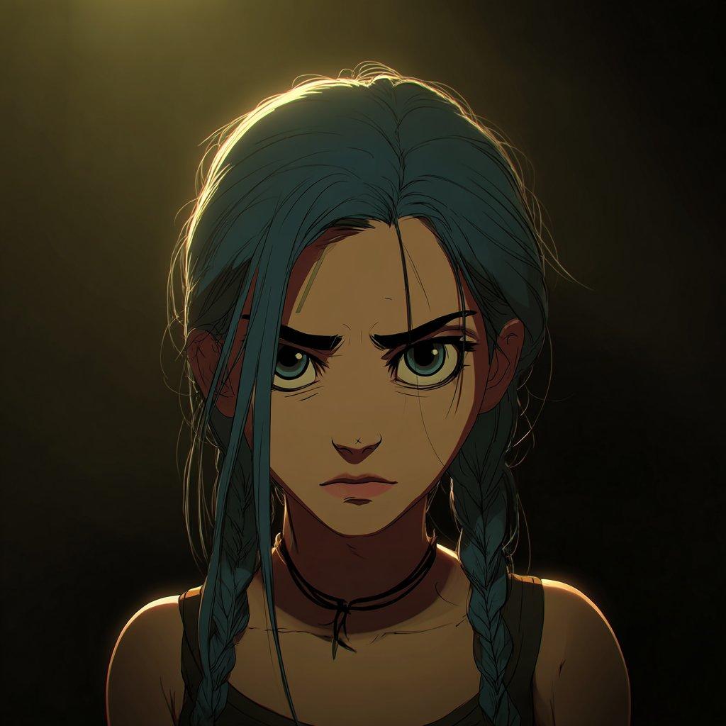 Determined Braided Girl