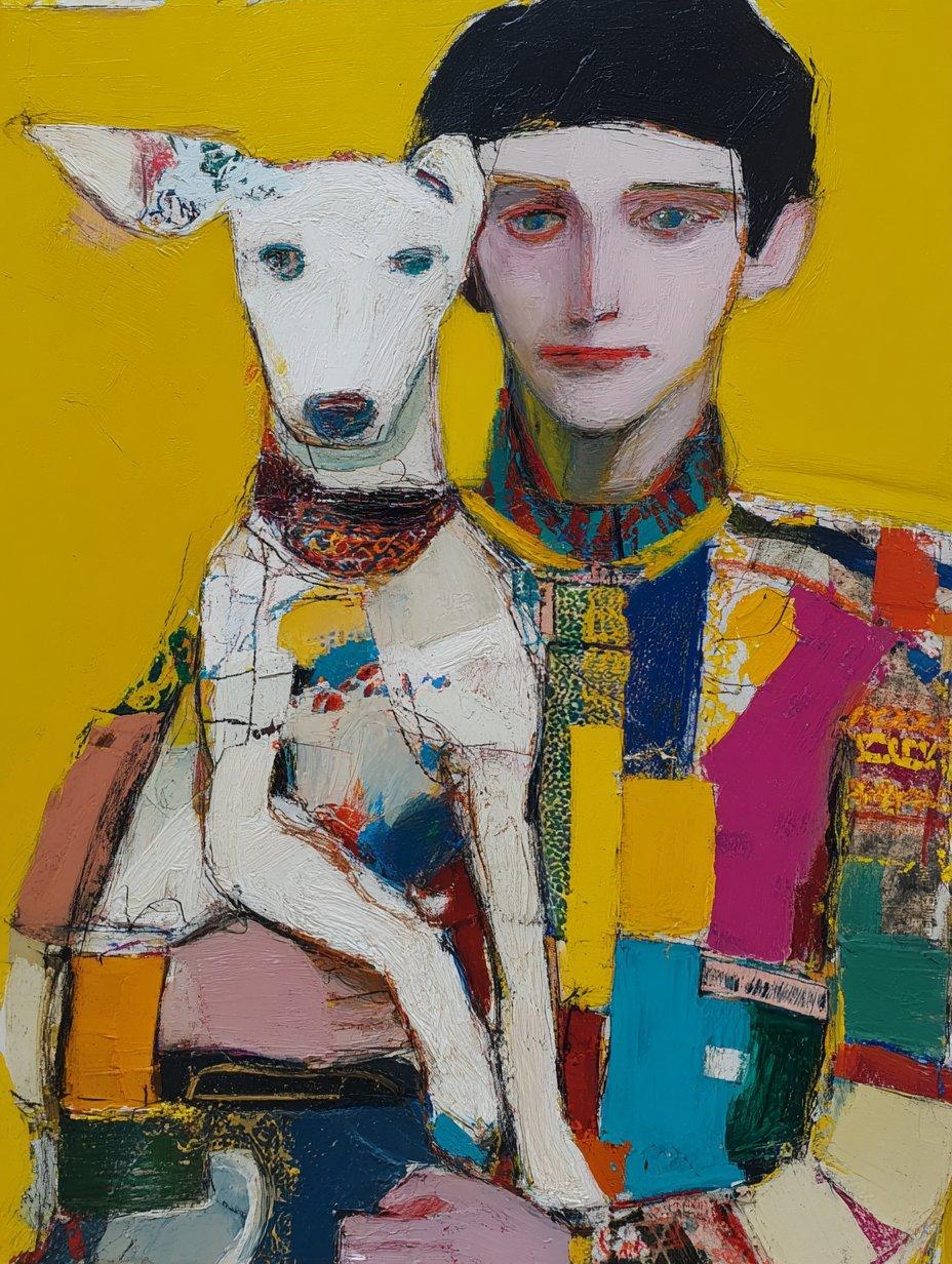 Youth with Greyhound