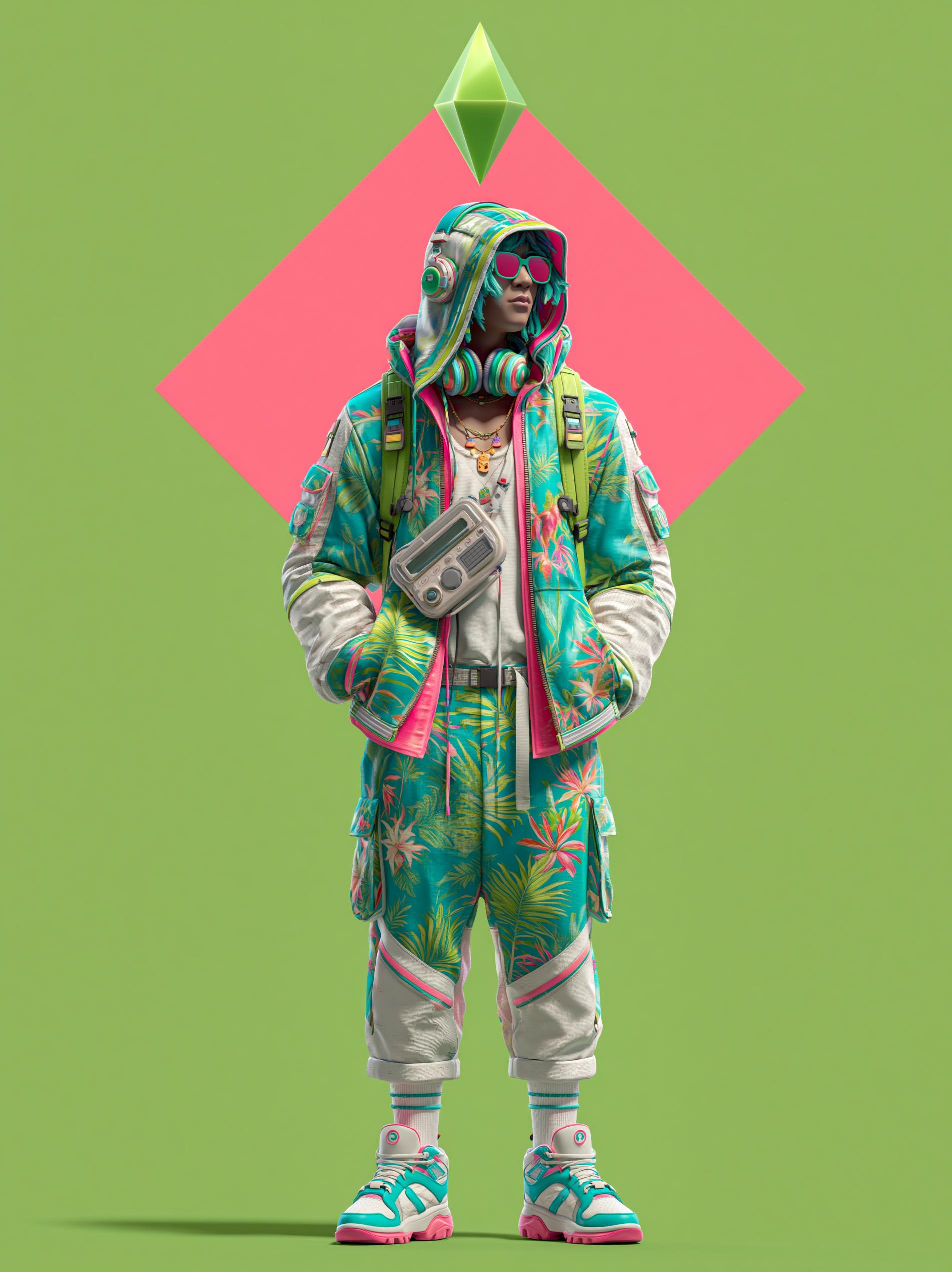 Tropical Synthwave Fit