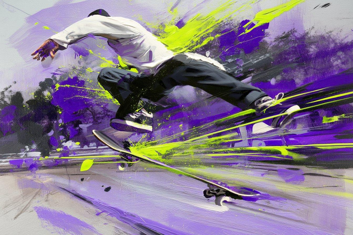 Skateboarder Mid Air