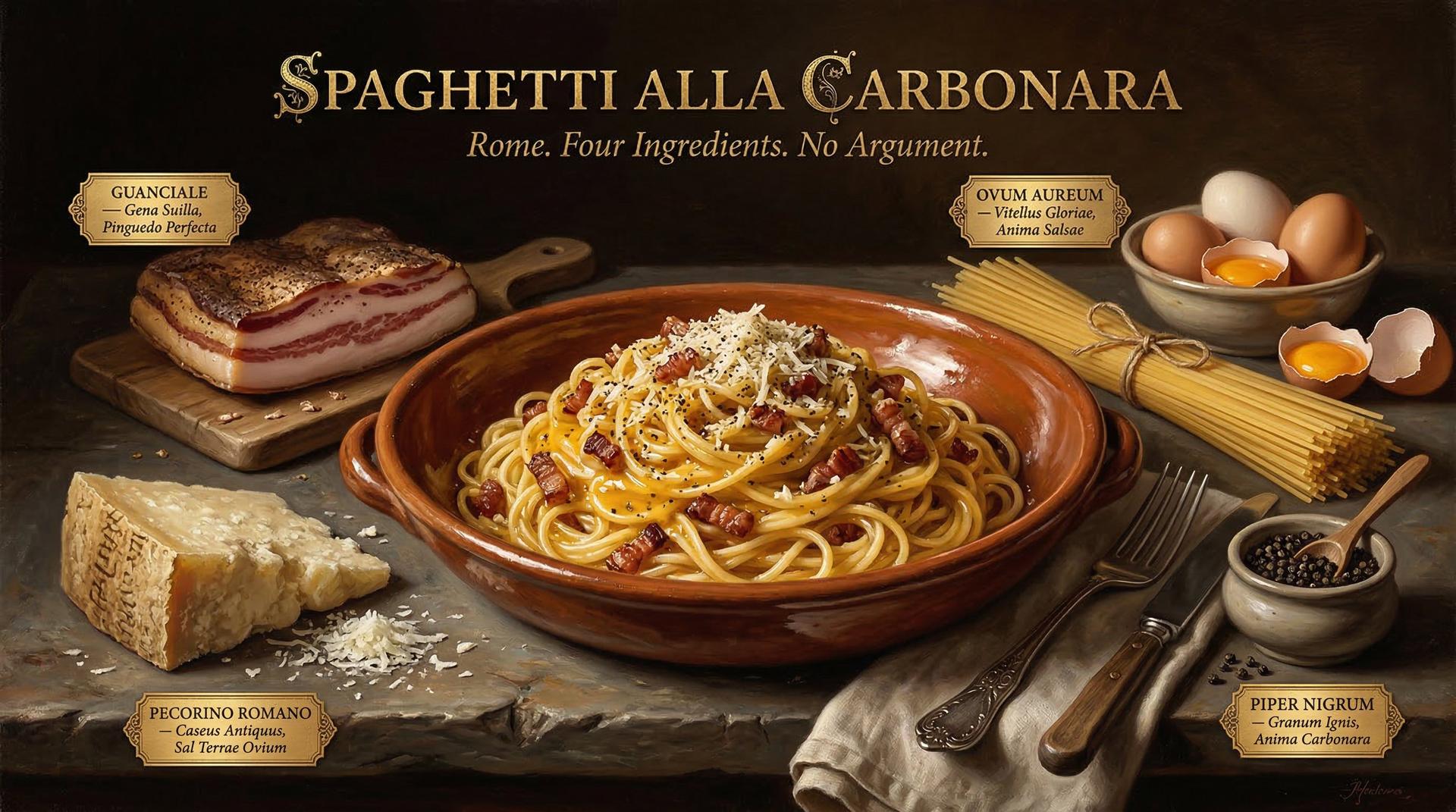 Rustic Carbonara Composition